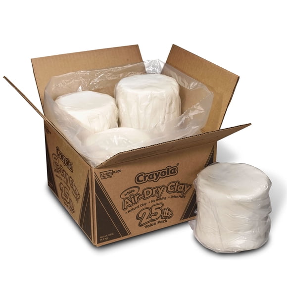 Arcilla de modelar Air Dry Clay Crayola para niños, color blanco, 11,34 kg