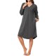 thumbnail image 4 of INSPIRE CHIC Camisones de Mujer de Manga Larga Camisón Vestido de Noche Escote en V Vestido de Noche 2026 Otoño Invierno Vestido de Dormir Suave XL Gris, 4 of 6