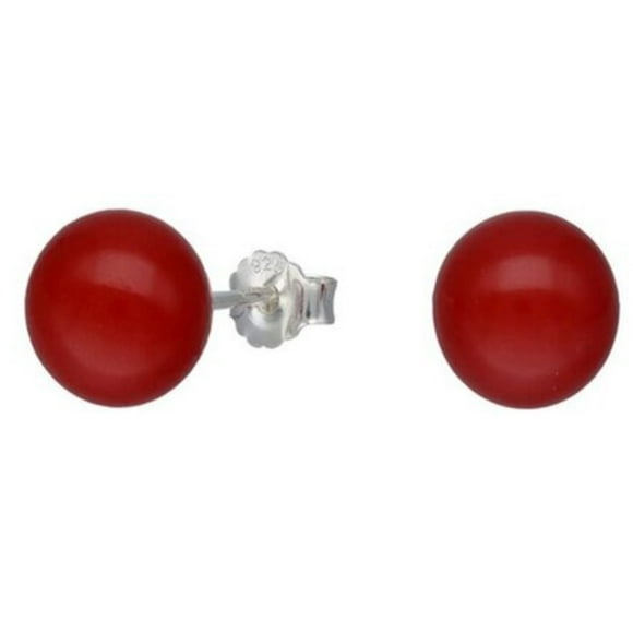 Aros de Plata 925 Con Esfera Jaspe 8 mm