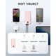 thumbnail image 5 of Cargador portátil VRURC de 10000 mAh con cables integrados, color rosa, 5 of 8