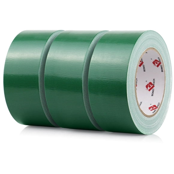 Cinta adhesiva BOMEI PACK, verde, resistente, 48 mm x 27 m, 9 mil, paquete de 3