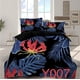 thumbnail image 1 of Cubrecama Quilt Verano 2 Plazas - Negro Hojas Azules Y007, 1 of 1