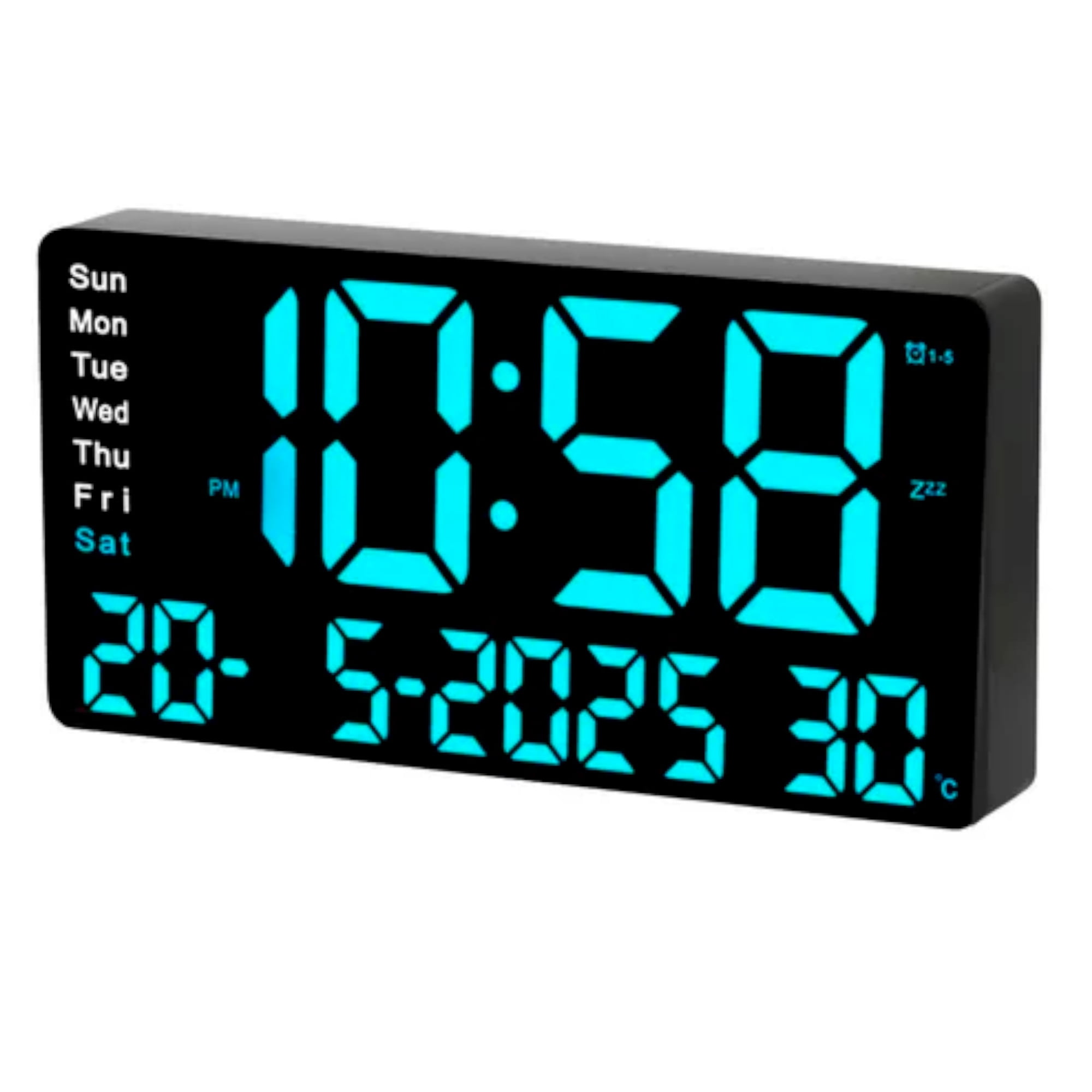 Aspor - Reloj Pared Digital Jh2204 Dia Fecha Hora Temporizador Led A