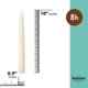 thumbnail image 2 of Velas BOLSIUS marfil cónicas de 25 cm, duración de 8 h, paquete de 60, 2 of 8