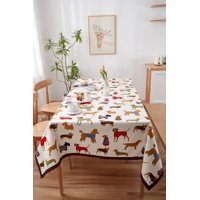 Todo Hogar Santiago De Chile - Mantel Doble De Algodón - Perro Salchicha