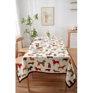 Todo Hogar Santiago De Chile - Mantel Doble De Algodón - Perro Salchicha