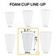 thumbnail image 3 of Vasos de espuma Shop Square, 20 oz (590 ml) desechables (paquete de 50), color blanco, 3 of 7