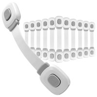 Xusx111 - 12 Paquetes Cerraduras Del Gabinete Del Bebé, Prueba Del Gabinete De Seguridad Del Niño - Cerraduras De La Correa De Seguridad Del Niño Cajón Adhesivo Hornos De Refrigeración Cerraduras De L