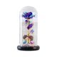 thumbnail image 5 of Lámpara LED Rosa De Flores Artificiales En Un Ramo De Cúpula De Cristal Para Decoración Del Hogar Violeta, 5 of 5