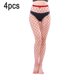 thumbnail image 2 of Xiao Hua Pantimedias Ajustadas de Red de Pesca de Cintura Alta para Mujer, Pantimedias Transparentes de Red de Pesca de Cintura Alta, Rojo, Juego de 4 Piezas, 2 of 4