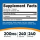 thumbnail image 3 of Suplemento Nutricost L-Teanina 200 mg 240 cápsulas, 3 of 3