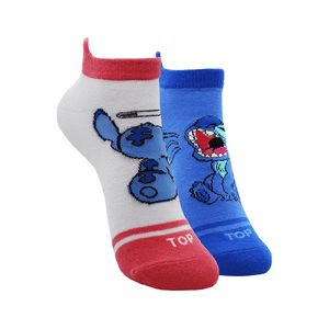 Top - Calcetines Tobilleros Mujer Algodón Pack 2 Stitch C3