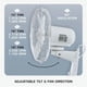thumbnail image 4 of Ventilador de pared Hurricane Supreme 12, oscilante, 30 cm, 3 velocidades, 4 of 8
