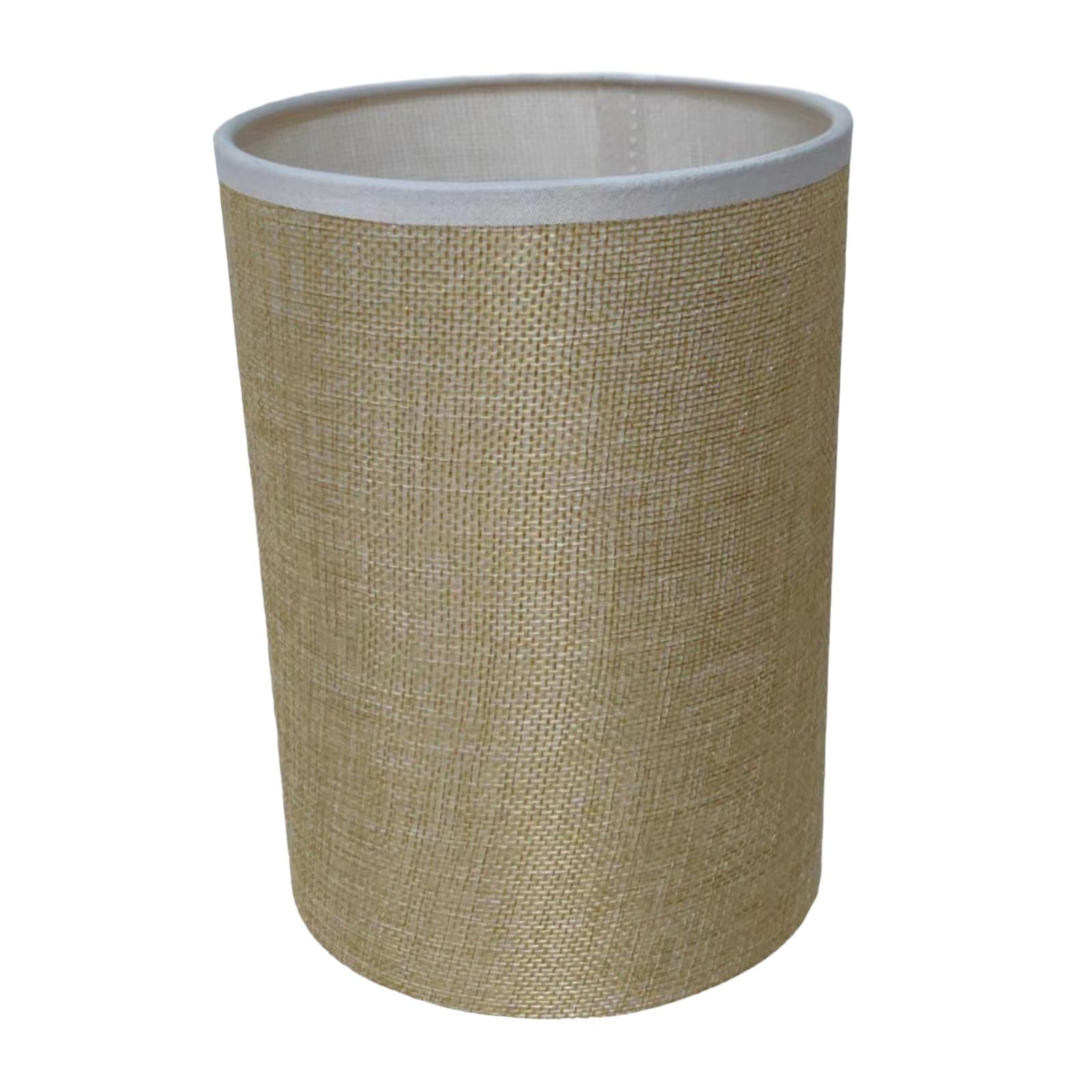 Ioensy - Pantalla De Lámpara De Arpillera De Tela, Pantalla De Lámpara De Pie Moderna Para Lámpara De Mesa De Dormitorio De Hotel, Redonda Amarilla