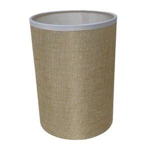 Ioensy - Pantalla De Lámpara De Arpillera De Tela, Pantalla De Lámpara De Pie Moderna Para Lámpara De Mesa De Dormitorio De Hotel, Redonda Amarilla