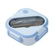 thumbnail image 1 of Bento Lunch Box Twocompartments Multifuncional Incorporado Pp Utensilio Set Azul, 1 of 3