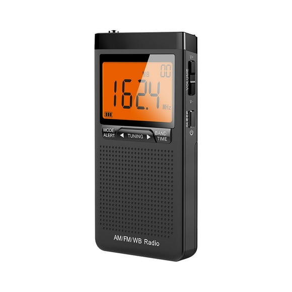 Radio Portátil AM FM Para Auriculares, Minidespertador Para Caminar, Acampar, Gimnasio