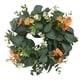thumbnail image 2 of Guirnalda De Eucalipto De 12 ", Verde Para Puerta Delantera, Decoración Navideña Naranja, 2 of 5