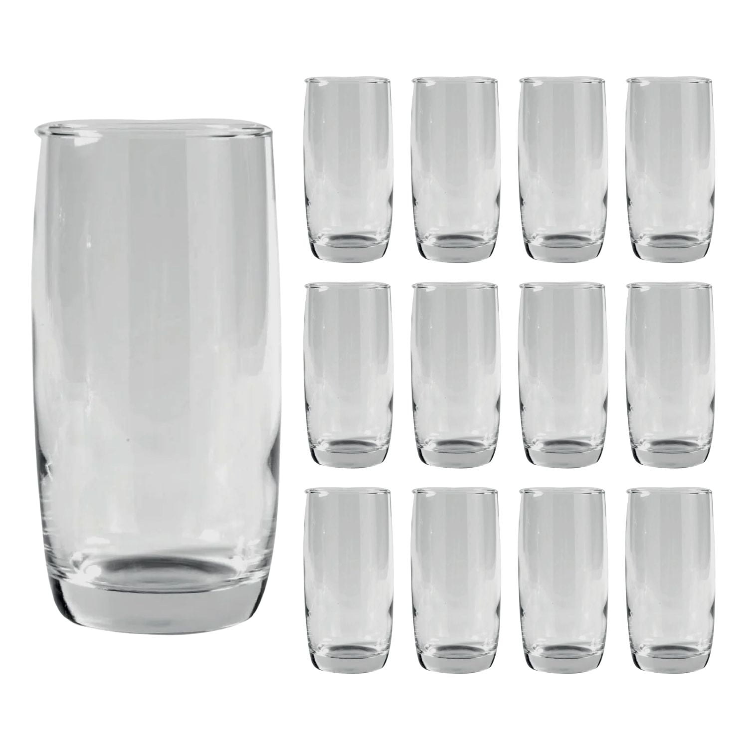 Set 12 Vasos Monterrey Transparente Largos Cristar 445 Ml
