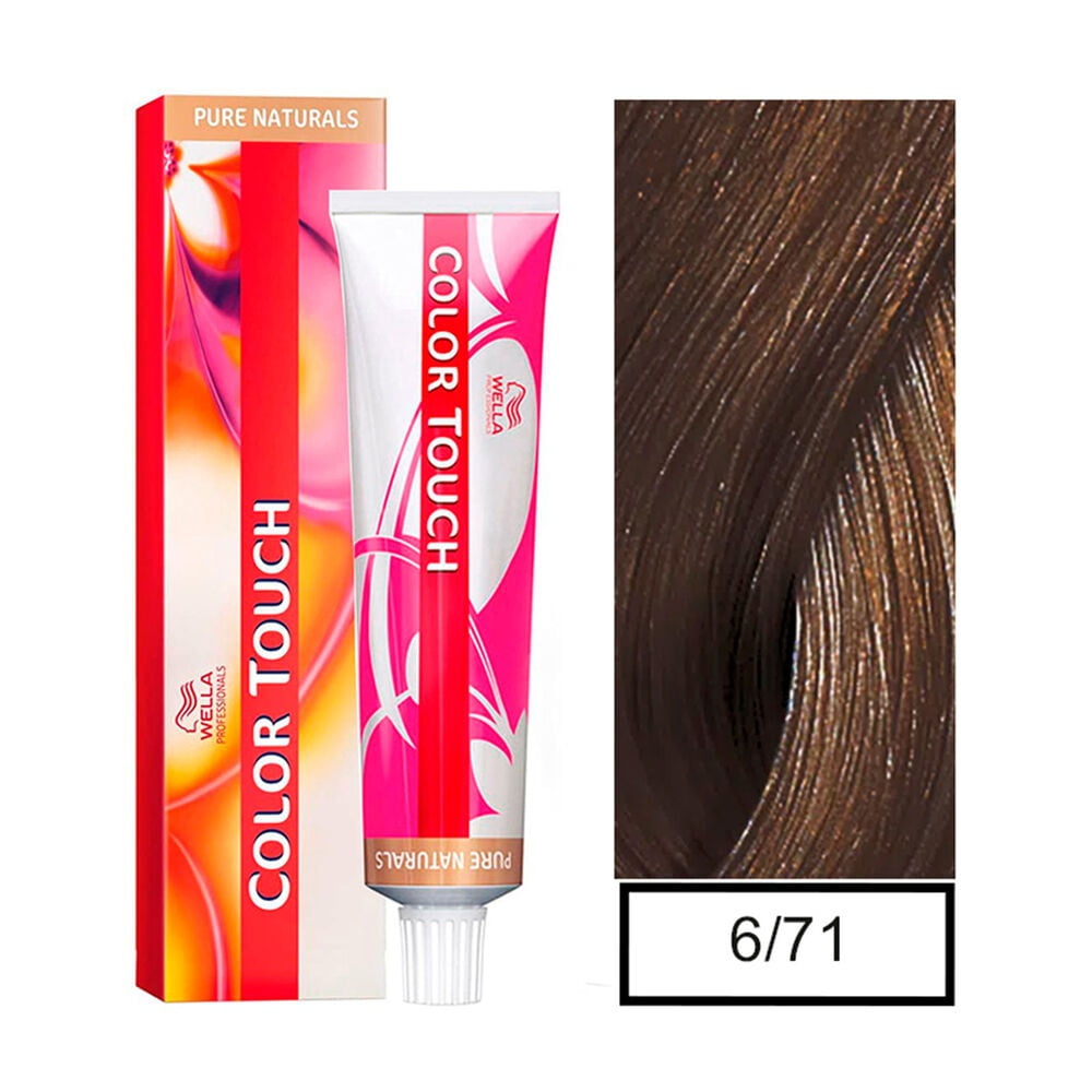 Tinte Para Cabello Wella Color Touch 6/71 Rubio Oscuro Marron Ceniza62ml