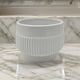 thumbnail image 4 of Macetero Maceta De Ceramica Lineas Relieve Blanco S, 4 of 9
