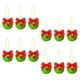 thumbnail image 2 of 12 Adornos Navideños Peludos, Adornos Navideños, Adornos De Duende Peludo Hechos A Mano Con Lazo, 2 of 5