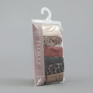 Pack 6X Calzon Maxi Bonded Microfibra Flores Mujer 25568-171