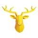 thumbnail image 1 of Escultura De Cabeza De Ciervo De Resina Montaje En Pared Estatua De Animales Estatuillas Decoración Amarillo, 1 of 5