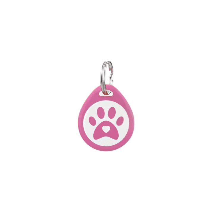 Estilodomus - Placa Identificación Idtag Para Mascotas Gato Perro - Rosado