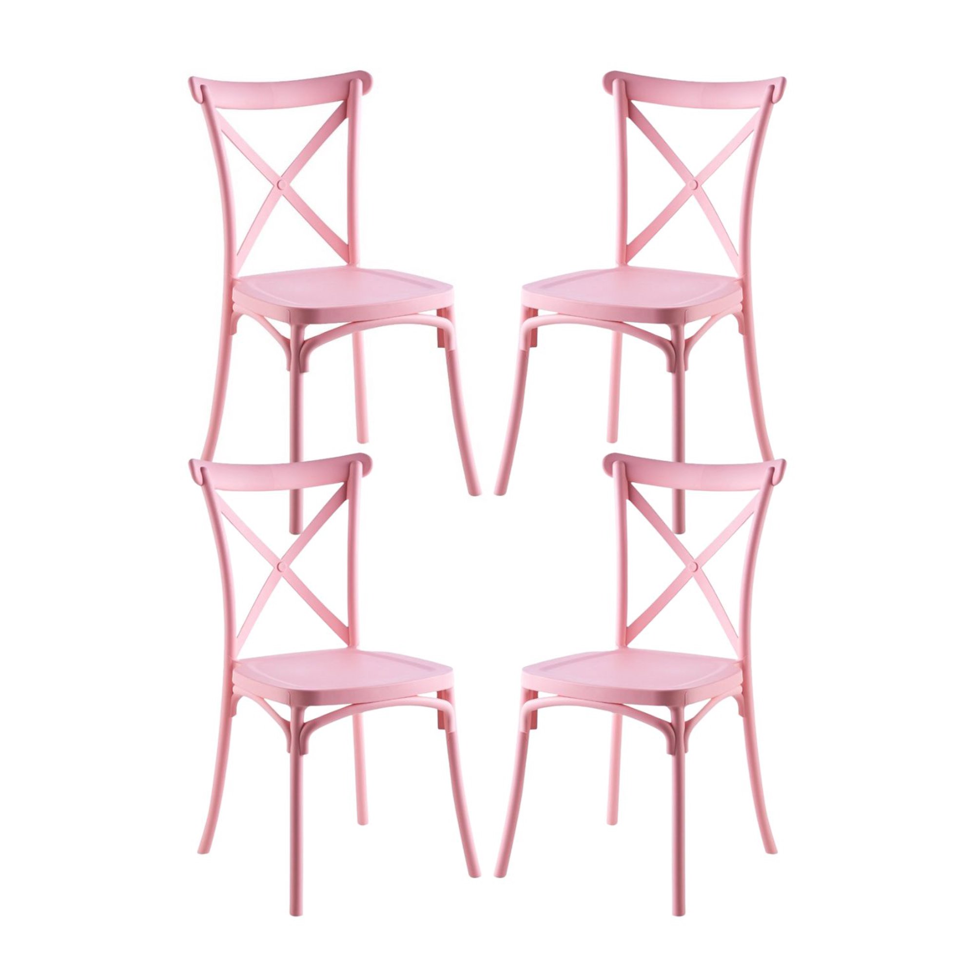 Habita2 Chile - Pack 4 Sillas Sena Rosado