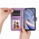 thumbnail image 5 of Funda tipo cartera FOXDOCK para OPPO A53 5G , diseño girasol en relieve, cuero PU, cierre magnético, soporte y tarjetero, 5 of 5