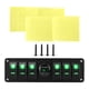 thumbnail image 1 of Panel De Interruptores Basculantes De 6 Posiciones, Precableado, 12 V, Encendido Y Apagado, Para SUV, ATV, Automóviles, Color Verde, 1 of 5