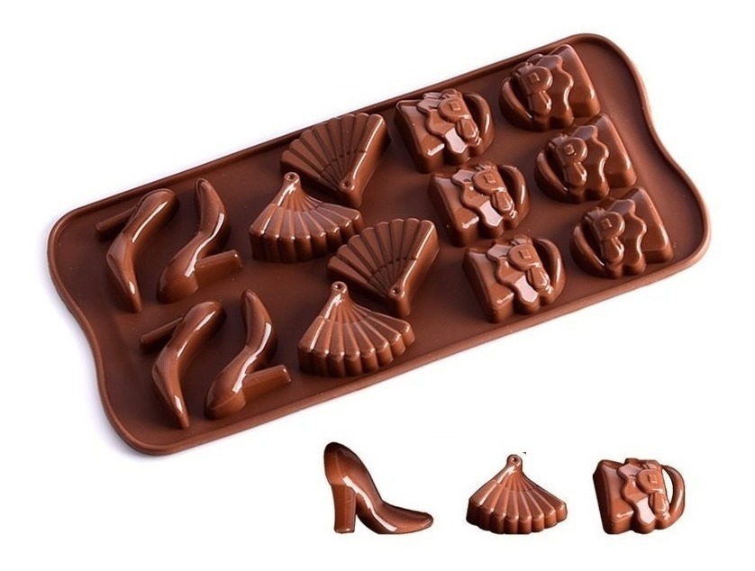 Genérico - Moldes De Chocolate Molde Chocolate Tacon Abanico Cartera