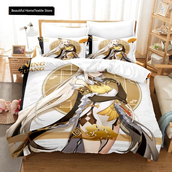Japanese Duvet Cover Set With Pillowcases Touhou Project Remilia Scarlet Flandre Bedding Sets Genshin Impact BedclothesBed Sheets