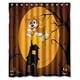 thumbnail image 1 of Cortina de ducha de baño con diseño de calabaza y bruja de Feliz Halloween, con ganchos, tamaño 60 x 72 pulgadas, 1 of 3