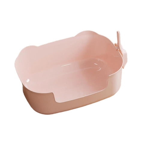 Magideal - Cajas De Arena Abiertas Inodoro Para Gatos Caja De Arena Con Pala Reutilizable Bandeja De Arena Para Gatos Fácil De Limpiar Para Gatos Pequeños Y Gran Rosa