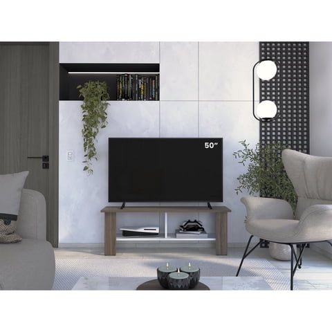 Tuhome - Rack Tv 50"" Navia Milan Y Blanco 42X120X31 Cm