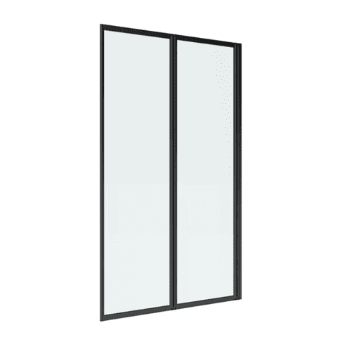 Doer - Mampara Ajustable 120-130 X 190Cm Marco Negro