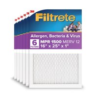 Filtro De Aire Filtrete 16X25X1 Merv 12 Mpr 1500, Paquete De 6