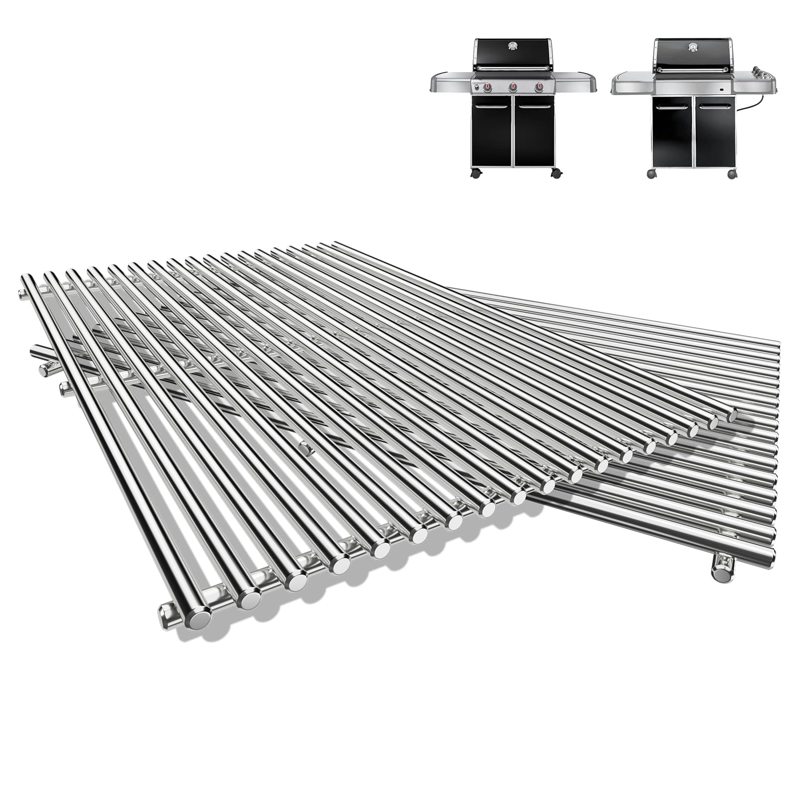Rejillas Para Parrilla Qulimetal De 19.5 Cm Y 9 Mm Para Weber Genesis Serie 300