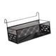 thumbnail image 5 of Cesta colgante de almacenamiento para dormitorio, elegante cesta colgante de metal para cama, soporte para teléfono, libros, artículos para el hogar y Negro, 5 of 5