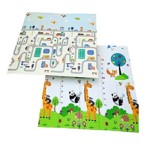 Crusec - Alfombra Reversible Antigolpe Plegable Para Bebés