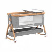 Cuna Colecho Mecedora Mudador 3 En 1 Lubabycas Gris