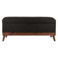 Máxima Design - Banqueta Con Baúl Incy Grafito Delta 120X40X50 Cm