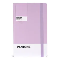 Libreta Pantone Grande Con Elástico Vertical Lineada Morado