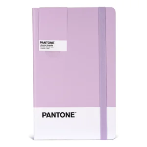 Libreta Pantone Grande Con Elástico Vertical Lineada Morado