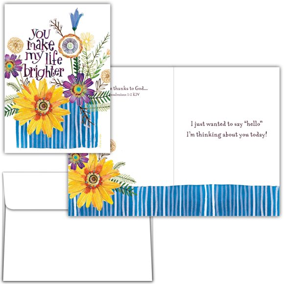 Tarjeta de saludo Shared Blessings 5x7\" Floral (KJV)