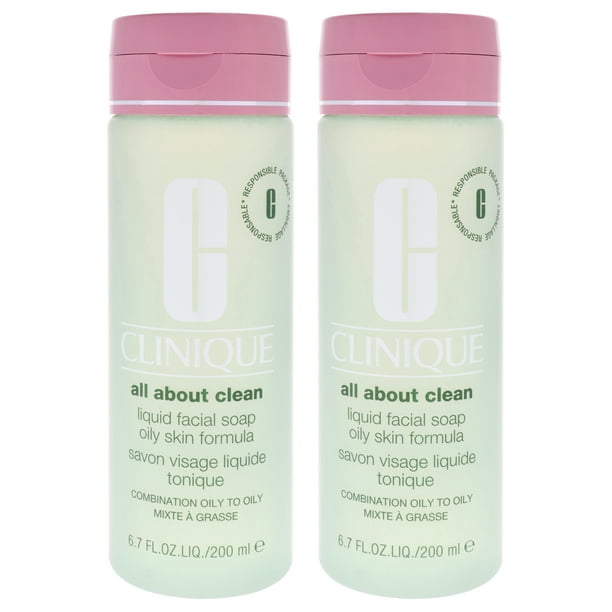 Jabón Líquido Facial All About Clean Fórmula Para Piel Grasa 198ml Unisex Pack de 2