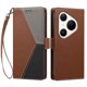 thumbnail image 3 of Funda Cartera Tricolor para Huawei Pura 80 Pro con Ranuras, Marrón, 3 of 6