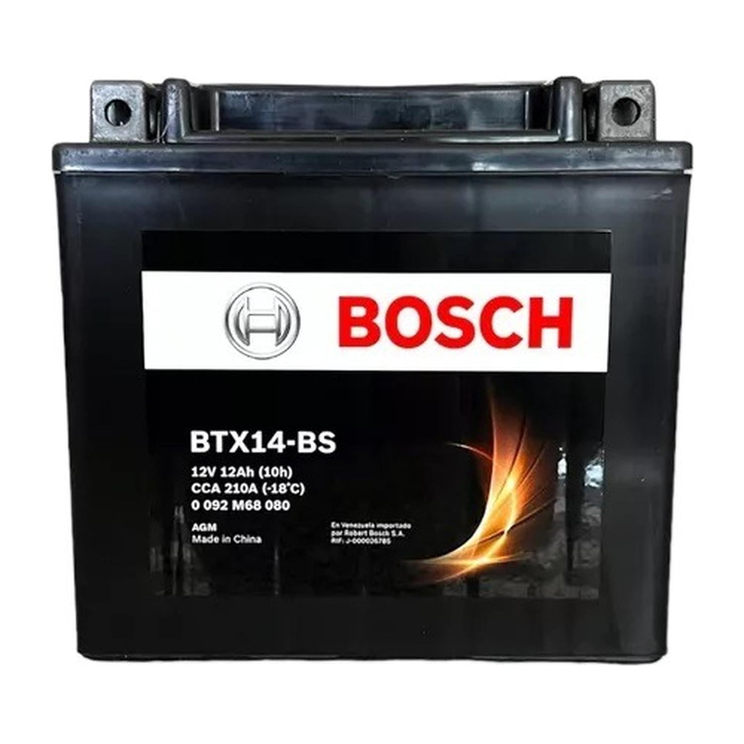 Batería De Moto Btx14-bs / Ytx14 Bosch Negro